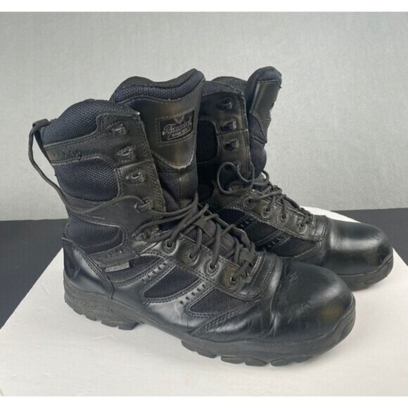 Thorogood BBP Waterproof Side-Zip Men's size 11 M Black Leather Tactical Boots - Picture 5 of 16